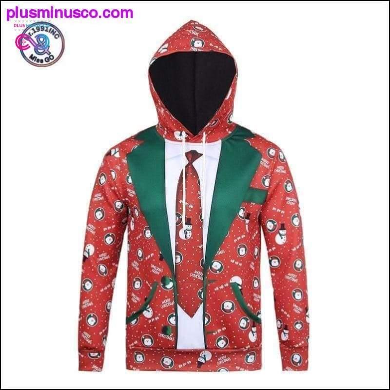 Plus Minus Co Mr.1991INC New Fashion Hooded christmas 3d Hoodies Men/Women
