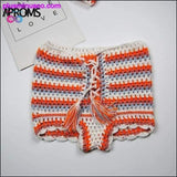 Plus Minus Co Multi Color Knitted Crochet Crop Top and Shorts Summer Beach, view 2