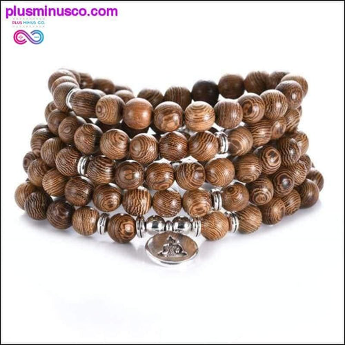 Plus Minus Co Multi-layer 108 Prayer Beads Bracelet Charm Meditation Yoga