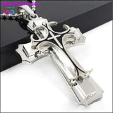 Plus Minus Co Multi-layer Jesus Cross Pendant Stainless Steel Necklace  For Men,, view 4