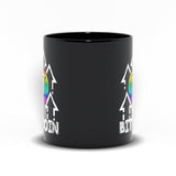 Plus Minus Co Multicolor Bitcoin Black Mugs, view 3
