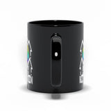 Plus Minus Co Multicolor Bitcoin Black Mugs, view 4