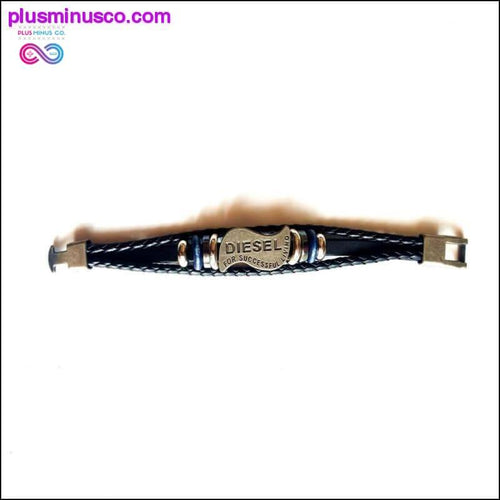 Plus Minus Co Multilayer Bracelet Men Casual Fashion Braided Leather