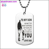 Plus Minus Co My Son Dog Tag: Stainless Steel Father-Son Pendant Necklace, view 2