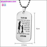 Plus Minus Co My Son Tag Dog Collar Stainless Steel Mother son Pendant, view 2