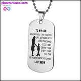 Plus Minus Co My Son Tag Dog Collar Stainless Steel Mother son Pendant, view 3