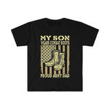Plus Minus Co My Son wear Combat Shoes, Hero Proud Army Dad Military Father T-Shirts, My Son My Pride, Proud Army Dad Father's day gift, view 2