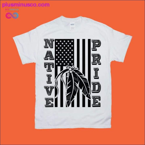 Plus Minus Co Native Pride | Tribal Feathers | American Flag T-Shirts