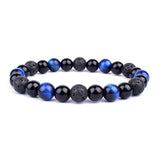 Plus Minus Co Natural Black Obsidian Hematite Tiger Eye Beads Bracelets Men for Magnetic Health Protection Women Jewelry Pulsera Hombre, view 3