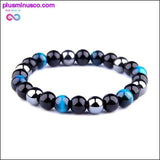 Plus Minus Co Natural Tiger Eye Hematite Men Bracelets Set Magnetic Health, view 5