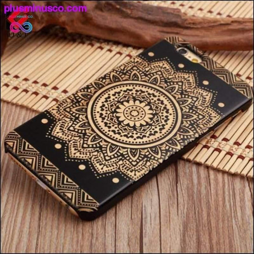 Plus Minus Co Natural Wood+PC Hard Case Cover for Apple IPhone