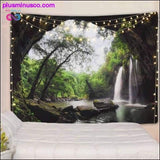 Plus Minus Co Nature Wall Tapestry Tree Forest Starry Sky Psychedelic, view 5
