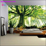 Plus Minus Co Nature Wall Tapestry Tree Forest Starry Sky Psychedelic, view 6