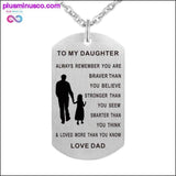 Plus Minus Co Necklace Dog Tag Stainless Steel Father daughter Pendant, view 2