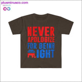 Plus Minus Co Never Apologize For Being Right T-Shirt, view 5