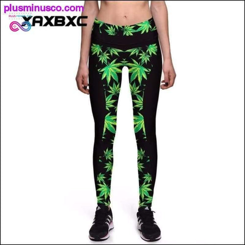 Plus Minus Co NEW 0038 Sexy Girl Women Green Leaf Weed 3D Prints High