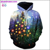 Plus Minus Co New 3D printing hoodie men's women's printed Christmas tree, view 4