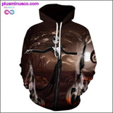 Plus Minus Co New 3D printing hoodie men's women's printed Christmas tree, view 5