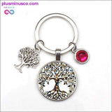 Plus Minus Co 9-color Crystal Stone Tree of Life Statement Keychain Art, view 5