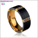 Plus Minus Co New Arrival 8MM Width BlackTungsten Carbide Rings For Man, view 3