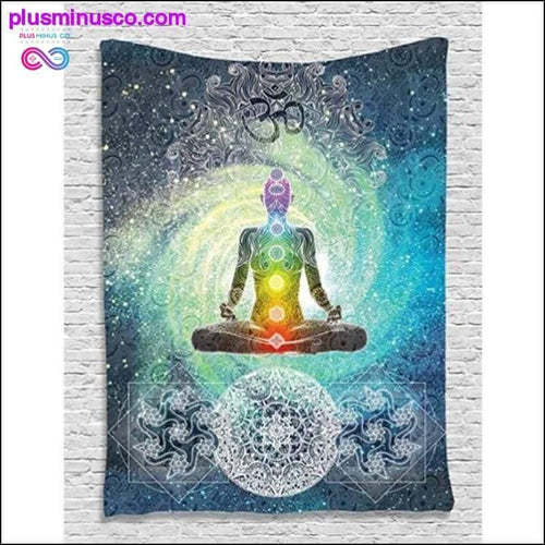 Plus Minus Co New Buddha Indian Mandala yoga background Bohemian style
