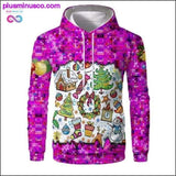 Plus Minus Co New Christmas Hoodies Men 3D Santa Claus And Snowman Trees, view 2