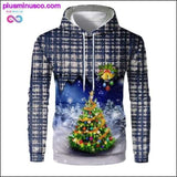 Plus Minus Co New Christmas Hoodies Men 3D Santa Claus And Snowman Trees, view 3