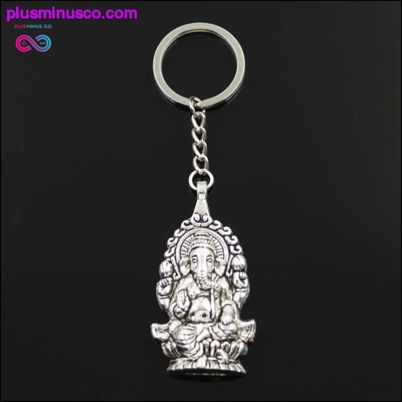 Plus Minus Co New Fashion Keychain 62x32mm Ganesha buddha elephant