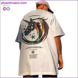 Plus Minus Co Unisex Unicorn Reflective Print Casual T Shirt Men Women, view 5