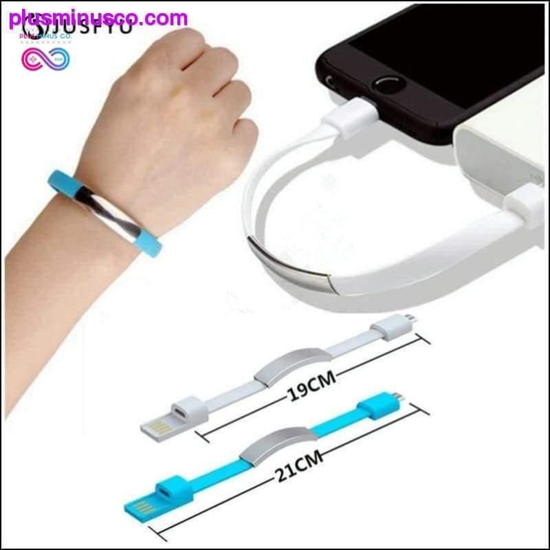 Plus Minus Co New Fashion USB Wrist Band Bracelet Data Sync Cable Charger