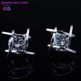 Plus Minus Co Geometric hollow square triangle zircon earrings fashion, Zircon fashion earrings, Gold and Silver Colors, Square and Triangle, Minimalist, view 4