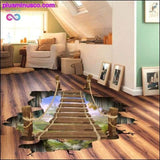 Plus Minus Co 3D Galaxy Star Bridge Floor/Wall Sticker Home Decoration for, view 3