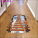 Plus Minus Co 3D Galaxy Star Bridge Floor/Wall Sticker Home Decoration for, view 5