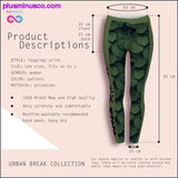 Plus Minus Co New leggins mujer Green Leafs Printing legging fitness, view 3