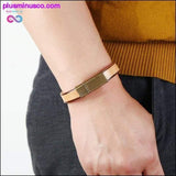 Plus Minus Co New Men Jewelry Punk Brown Braided Leather Bracelet for Men, view 6