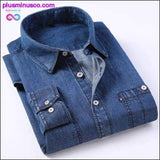 Plus Minus Co New Men's Denim Shirt Fashion Casual Sport Pure 100% Cotton, view 3