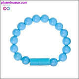 Plus Minus Co New Outdoor and Travel USB Wrist Band Beads Bracelet Data, view 4