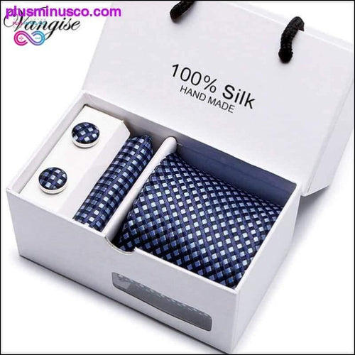 Plus Minus Co New Plaid men ties set Extra Long Size 145cm*8cm Necktie