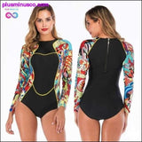 Plus Minus Co New Rashguard Long Sleeve Swimsuit One Piece Print Surf, view 3