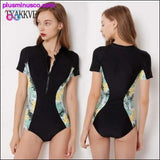 Plus Minus Co New Rashguard Long Sleeve Swimsuit One Piece Print Surf, view 4