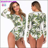 Plus Minus Co New Rashguard Long Sleeve Swimsuit One Piece Print Surf, view 5