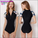 Plus Minus Co New Rashguard Long Sleeve Swimsuit One Piece Print Surf, view 6