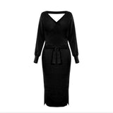 Plus Minus Co New Sexy Autumn V Neck With Cross Belt Sweater Knitted Women, view 3