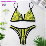Plus Minus Co New Sexy Bandeau Bikini V Neck Swimsuits Push Up Swimwear -, view 2