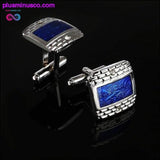 Plus Minus Co New Simple Style Black Rectangle Cufflinks Mens Shirt, view 5