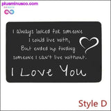 Plus Minus Co New Year Love Note Boyfriend Gifts Engraved Wallet Cards, view 2