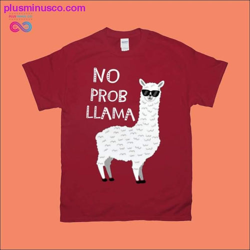 Plus Minus Co No Prob Llama | Cute Alpaca Animal T-Shirts