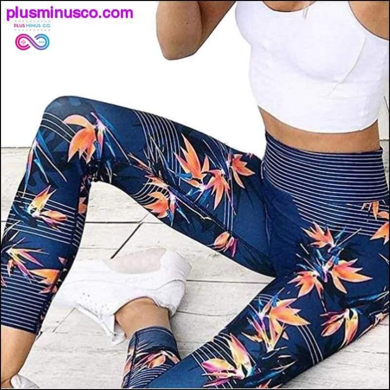 Plus Minus Co Horizontal Striped Womens Leggings Patchwork Leaf Maple