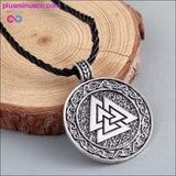 Plus Minus Co Norse Vikings Pendant Necklace Valknut Symbol of Odin, view 3