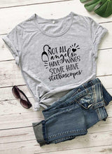 Plus Minus Co Not All Angels Have Wings Graphic Funny Women's T-Shirt Summer Casual 100%Cotton Short Sleeve tops tee Gift For Nurse White angel Gift, view 3